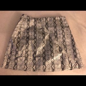 Snakeskin Print Skirt
